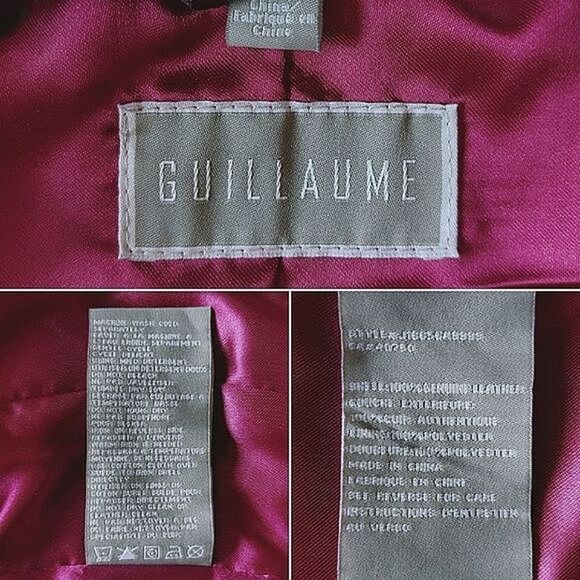 Guillaume magenta suede collarless V-neck zip front jacket - Picture 6 of 16